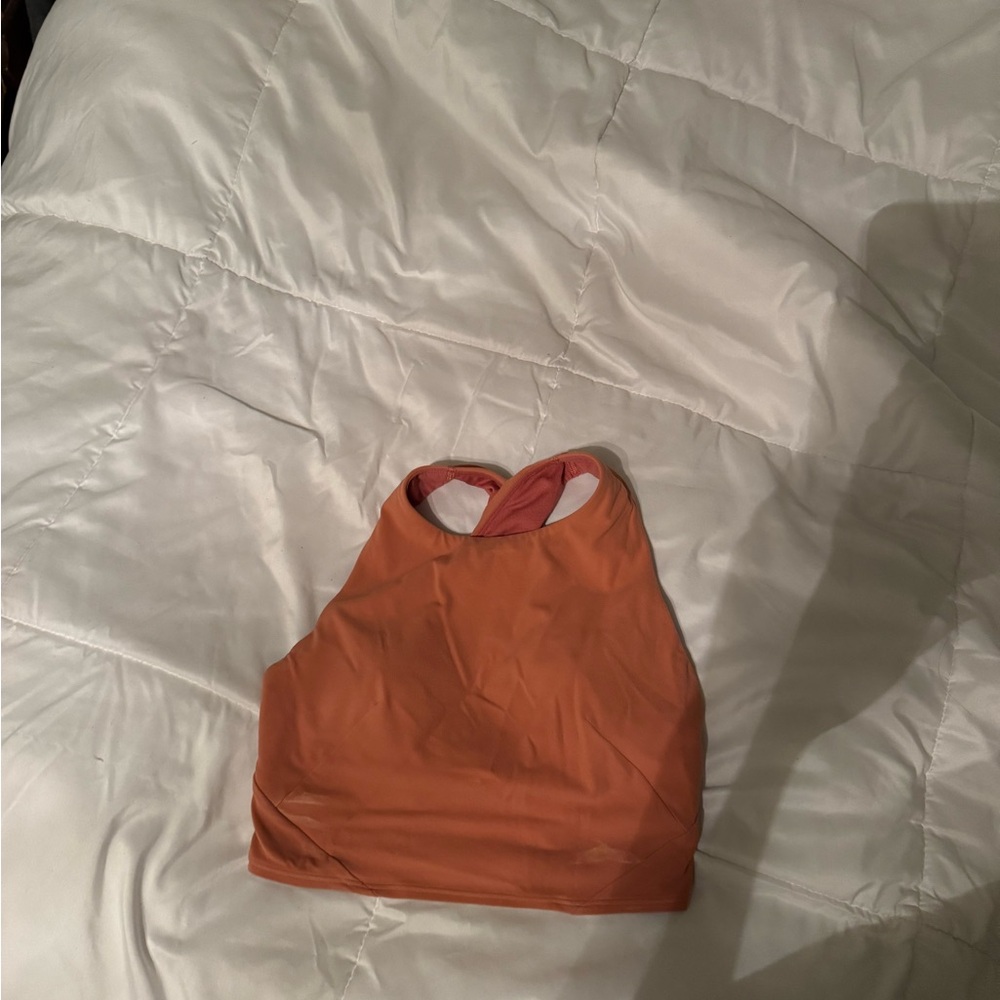 Orange Halter Crop Top